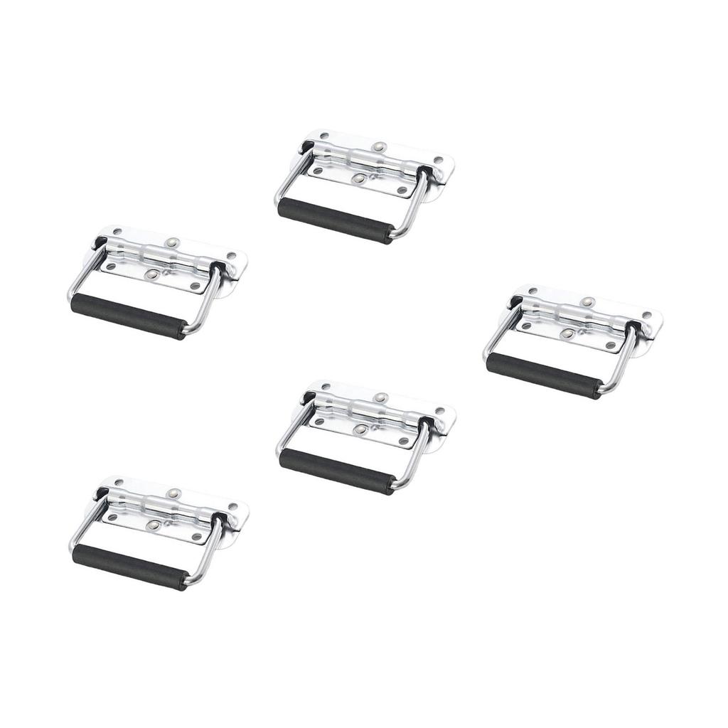 Pack Of 5 Spring Loaded Folding Handles Folding Handles with Spring Compact Designs Handle for Storage Boxes & Toolboxes