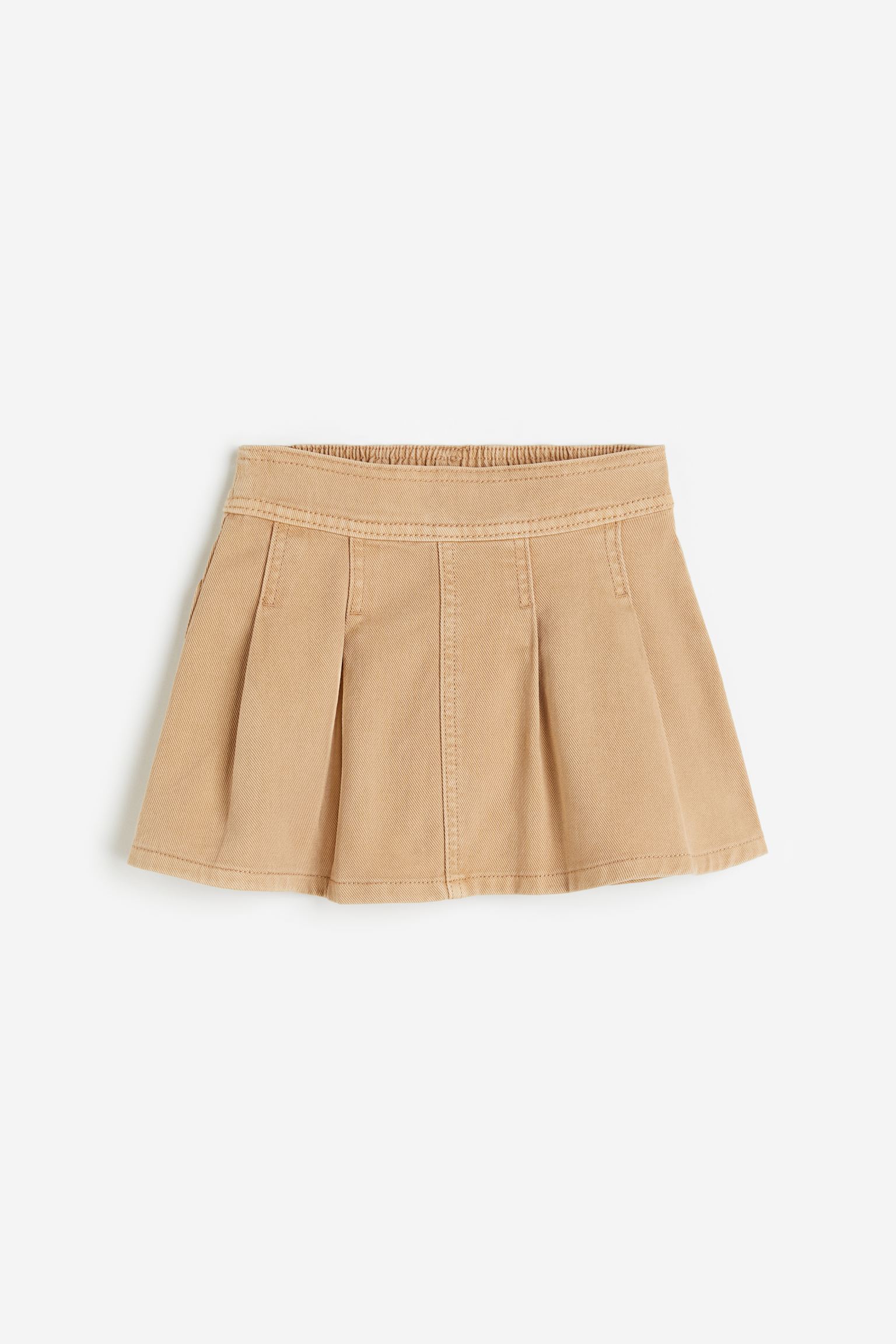 

Pleated denim skirt