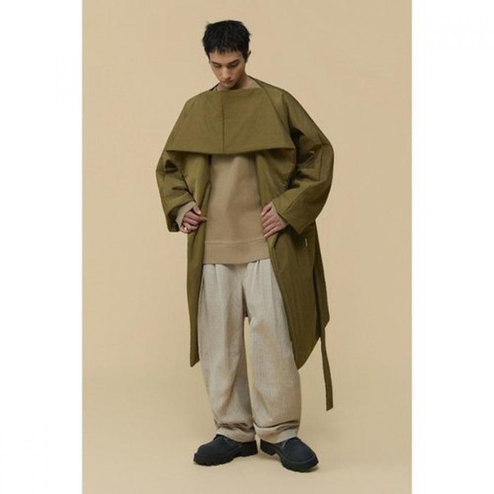 Customellow Gold Oversized Back Slit Robe Padded Coat Cwcaw25994khx
