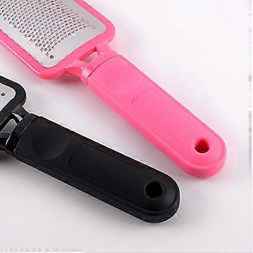 Foot File Huge Foot File Stainless Steel Pedicure Metal Surface Foot Care Tool, Foot File Eliminates Cracked Feet Dead Thick Dry Hard Skin Pink
