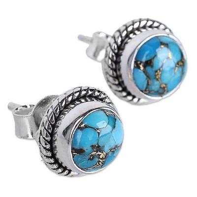 925 Sterling Silver Tyrkysový drahokam Women Handmade Designer Náušnice Šperky