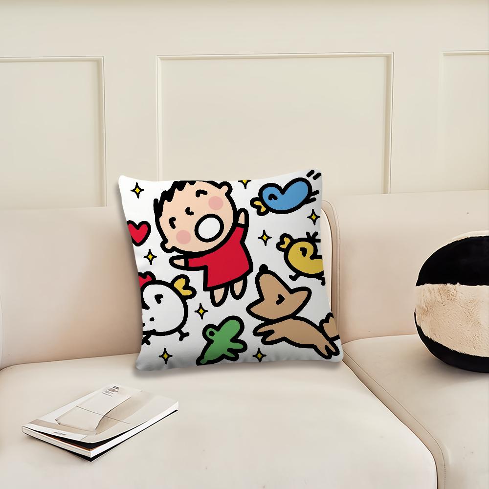 Kawaii M-MINNA NO T-TABO cushion cover Cushion Room Bedroom Headboard Sofa Living Backrest Nap Time Pillow Case