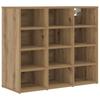 Shoe Cabinet 77.5 X 30 X 67 Cm Engineered Wood Artisan Oak