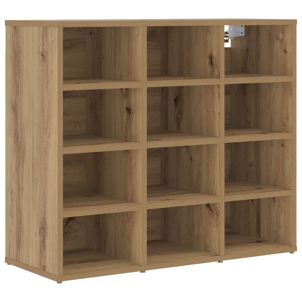 Shoe Cabinet 77.5 X 30 X 67 Cm Engineered Wood Artisan Oak