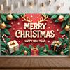 Holiday Celebration Backdrop Festive Design New Year Backdrop Xmas Background Red Background Festive Display For Xmas Decoration