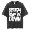 Prané Vintage Grafické Tričko System of A Down Pánské Gotické Nadměrné Tričko Pánské 90. léta Alternativní Metalová Rocková Kapela Tričko