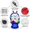 1.2-meter Inflatable Easter Egg, Flower Basket, And Bunny Model; Outdoor Holiday Decoration With LED Lights; Patio Ornament.