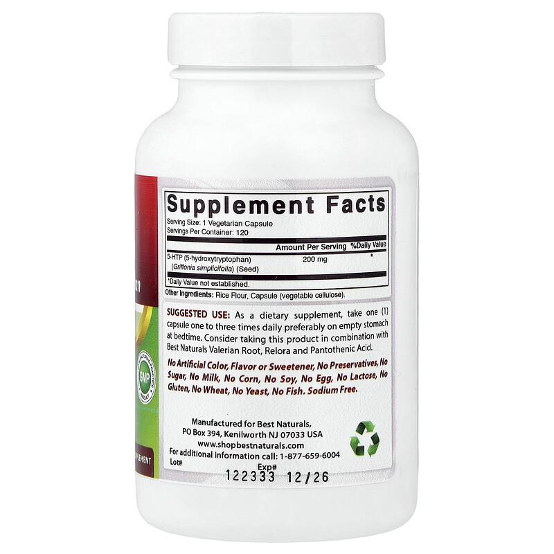 5-HTP, 200 mg, 120 Vegetarian Capsules