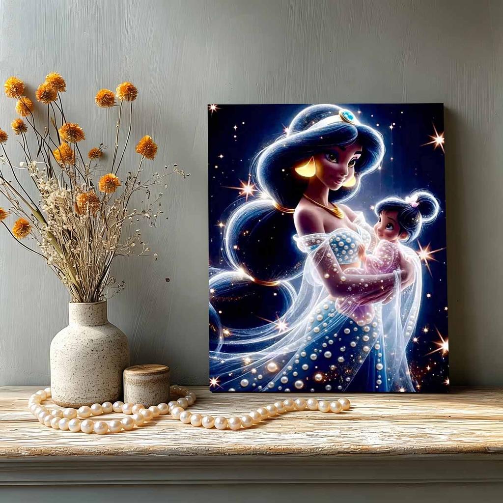 Disney Princess DIY Pearl Diamond Dot Painting Picture Art Crafts Adult Home Decoration Art Diamond Painting 35x45cm Frameless
