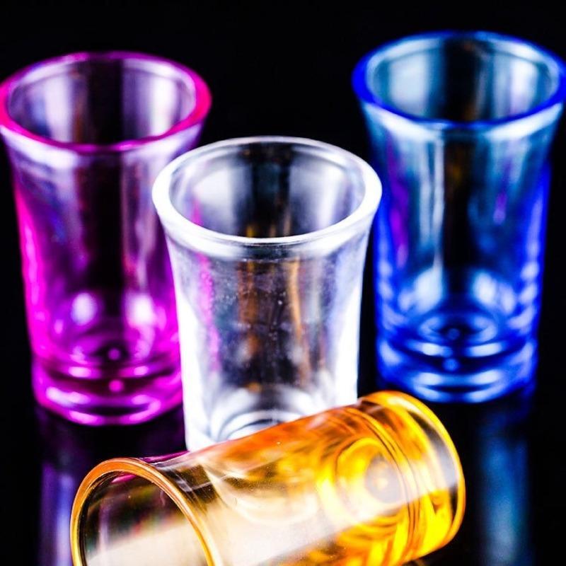 10 ks Plastové Panáky Sada Bezpečné pro Styk s Potravinami Barové Potřeby Stohovatelné Pohárky Párty Svatba Koktejl Vodka