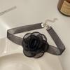 Soft Flower Tie Cravat Necklace Wedding Jewelry Gift for Women Teens Girls