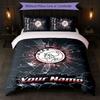Ajax Amsterdam Custom Name Text Bedding Set 1 Duvet Cover+2 Pillowcases Soccer Logo Personalized Gift For Special Occasion Bedroom Decor