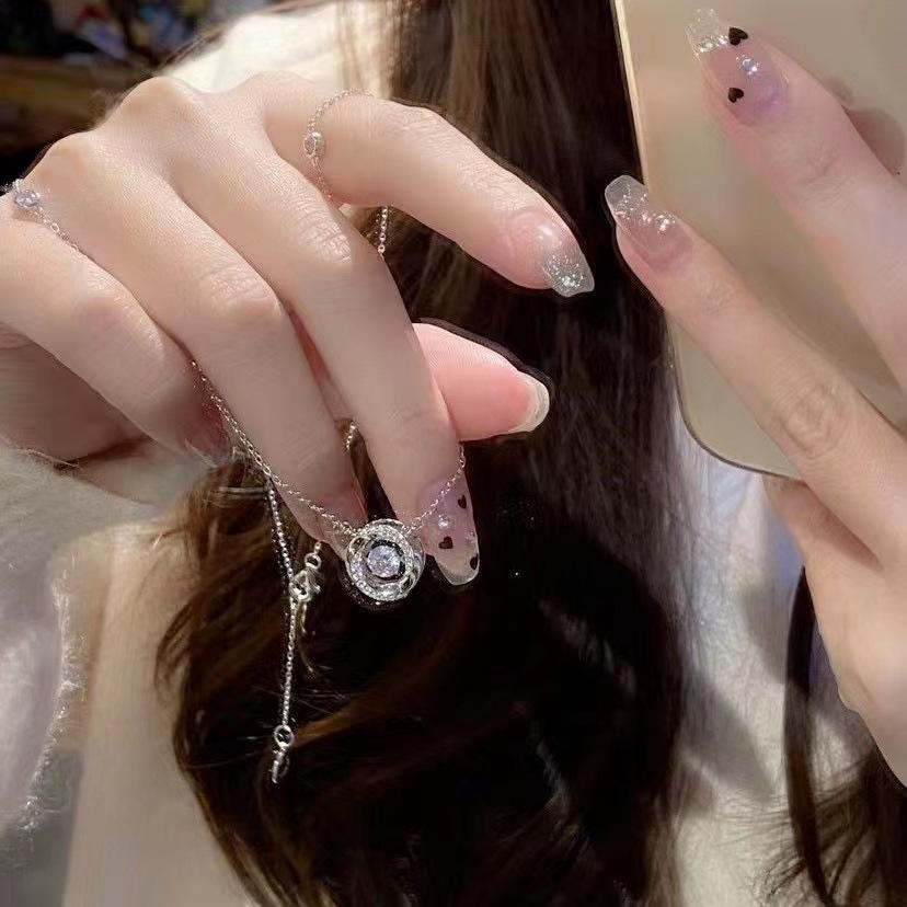 Colier Bătăi Inimii de Trei Secunde pentru Femei cu Nișă de Lux Ușor, Pandantiv Atingător High-end, Temperament, Accesorii Versatile