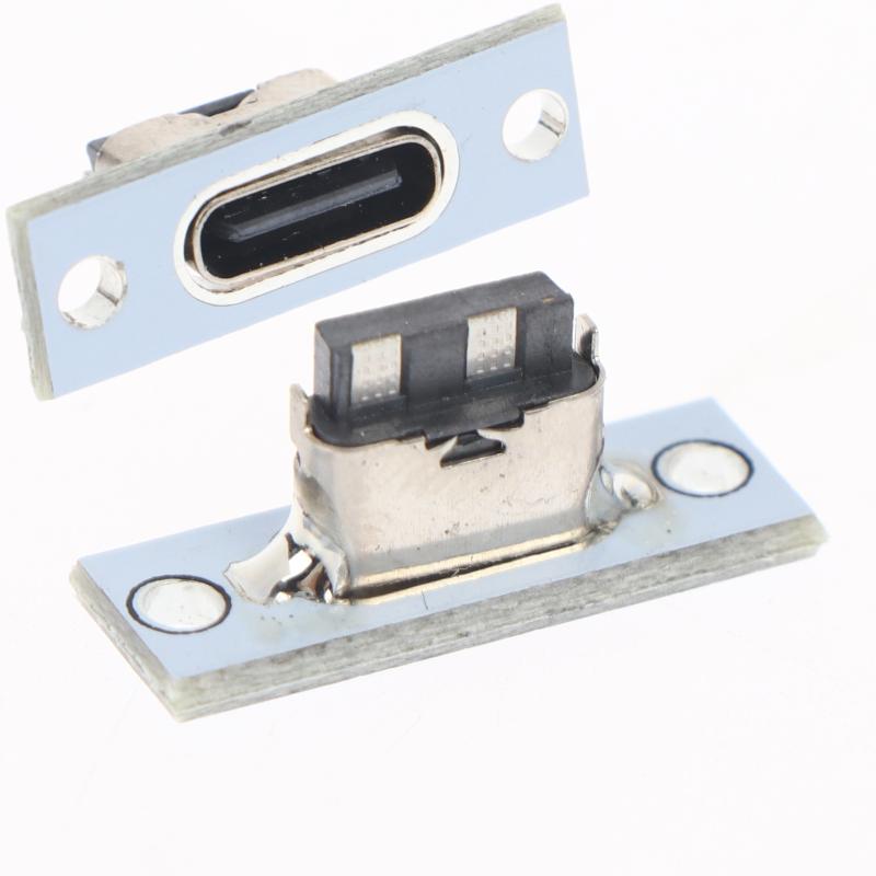 USB C 31 Female Connector with Screw Mount for DIY Electronics Secure Interface Quick Panel Installation