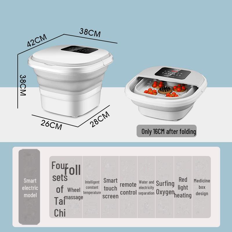Electric Heated Automatic Foot Bath Tub with Massage Function