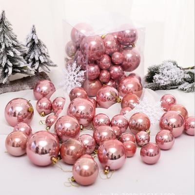 Fashion 37pcs Christmas Ball Pearl Color 4/5/6/7/8cm Christmas Pendant Gift Crafts DIY Hanging Ornament Ball Outdoor