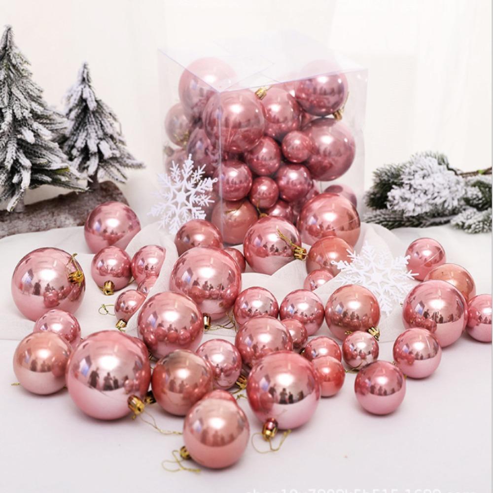 Fashion 37pcs Christmas Ball Pearl Color Gift Crafts Christmas Tree Decorative Party Supplies Toy Christmas Festival
