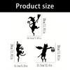 Elegant Black Metal Feline Lawn Statues Suitable For Yard Decoration No Tool Installation Required Durable Metal Craft