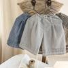 Mädchen Sommer Leinen Mückenschutz Caprihosen Koreanischer Stil Atmungsaktiv Elastischer Bund Kleinkind Kinder Outdoor Kleidung