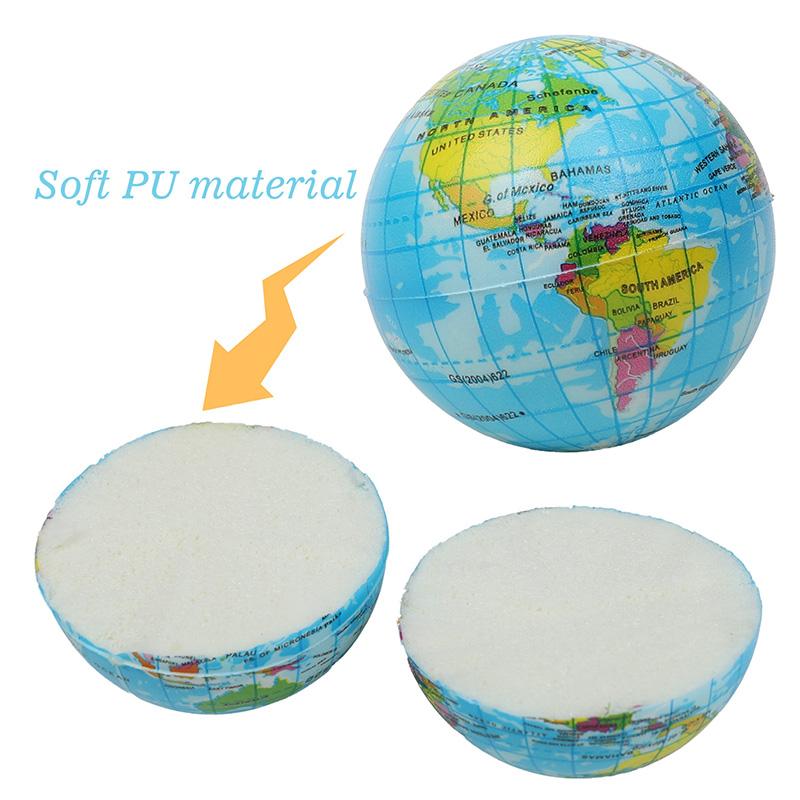 Color Printed Earth Simulation Slow Bouncing Ball Decompression Slow Rebound Kneading Toy Super Soft Creativity