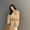 Efterår og Vinter Ny Dame Faux Fur One-piece Rundhalset Frakke