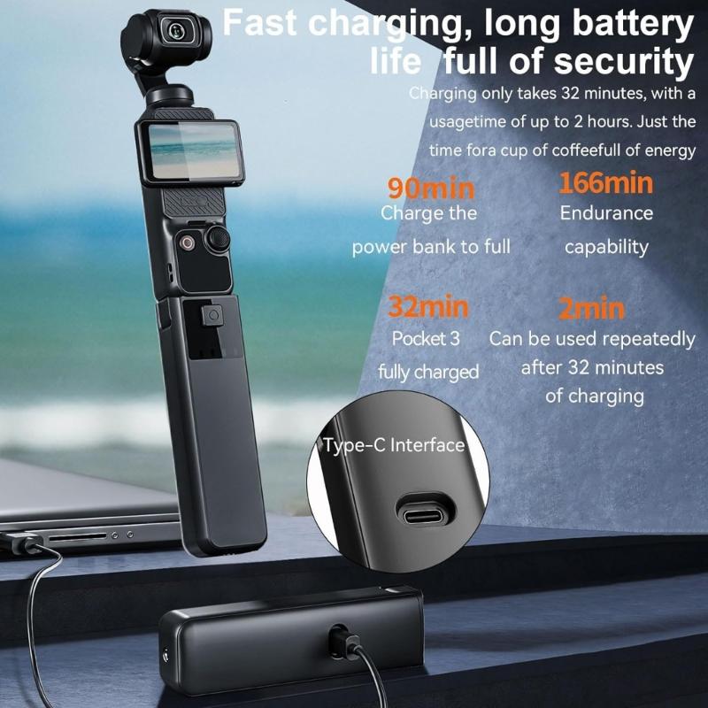 High Capacity 5000mAh Camera Battery Handle Grip With 22.5W Rapid Charging Builts In Safety Function For Extended Shoot
