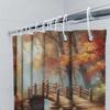 Outdoor Autumn Scenery Print Shower Curtain Bathroom Decor Waterproof Fabric High-Quality Home Goods Collection for Comfortable