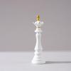 Small International Chess Resin Ornament - Desktop Decor with King, Queen & Horse Pieces