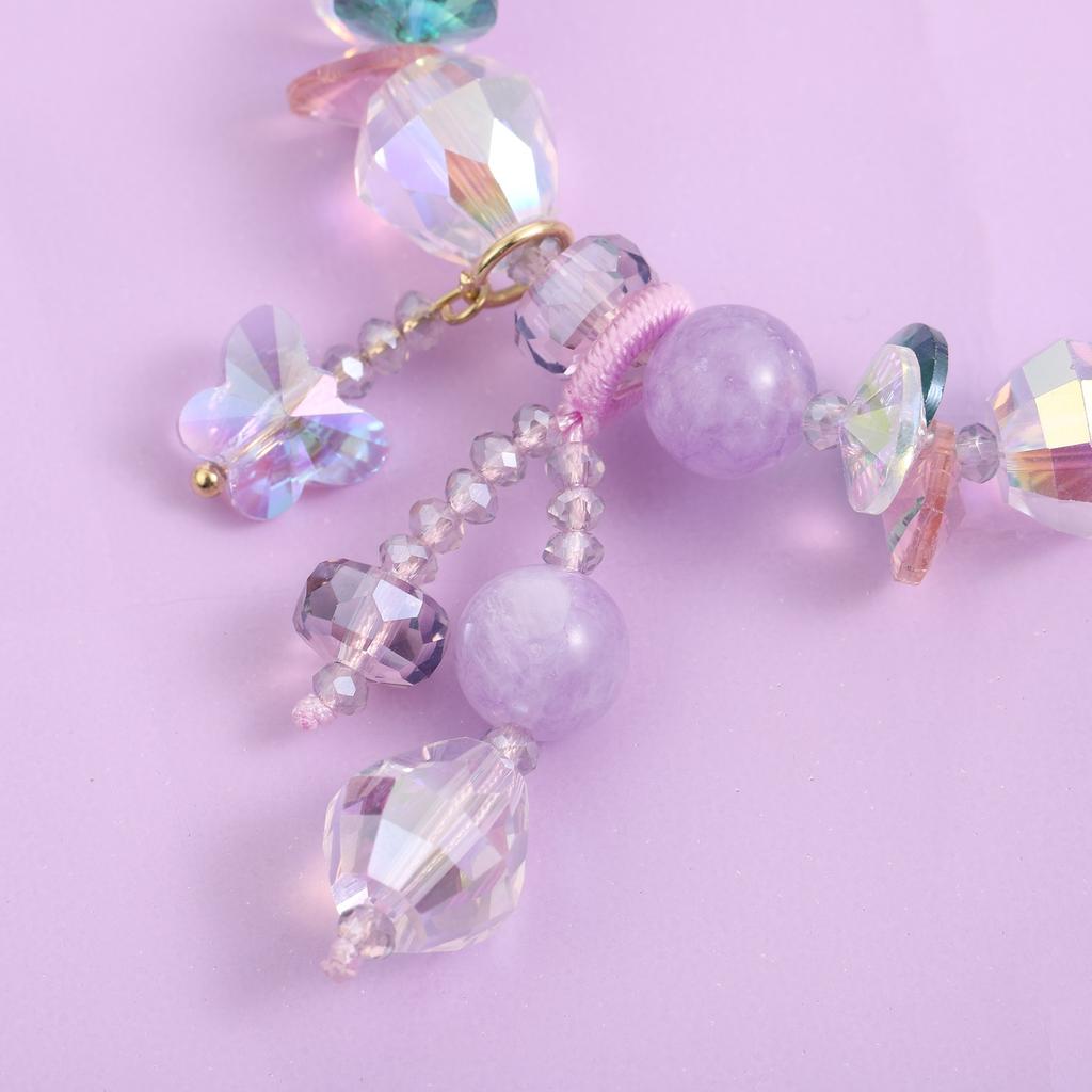 New Color Crystal Beaded Stone Elastic Jewelry Women's Pastoral Exquisite Simple Fashion Jewelry