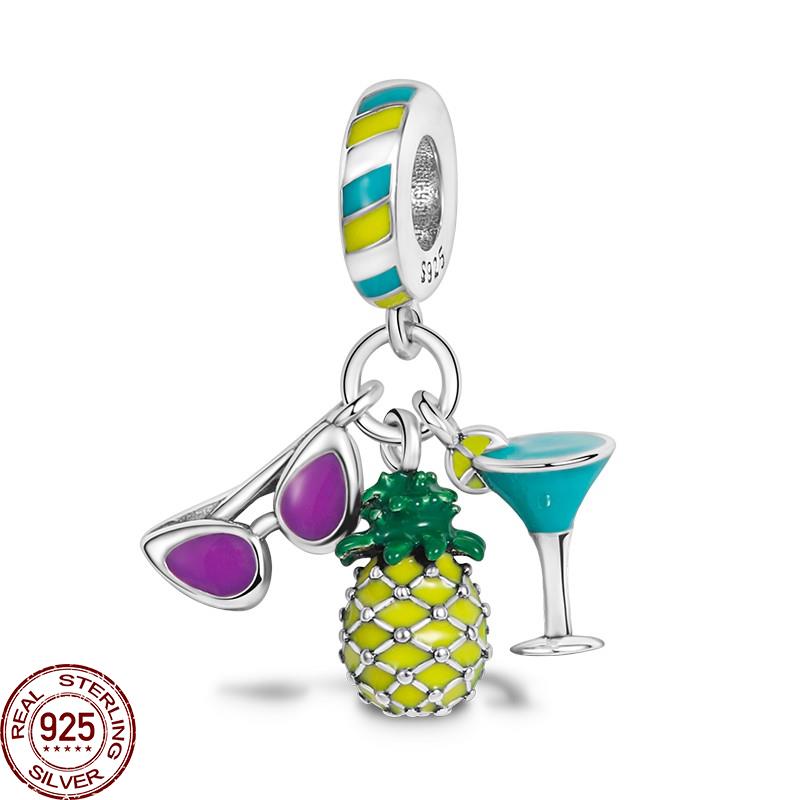 Women Copper Childhood Charm Beads Girl And Boy Playing Ocean Dangle Accessories Bracelets Necklace Jewelry Marking