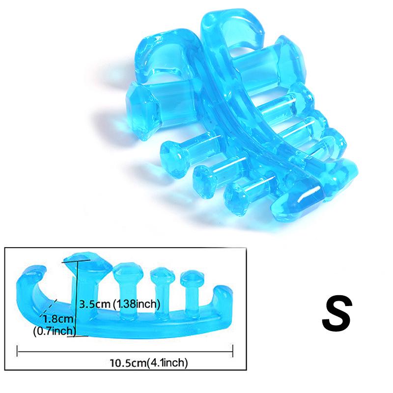 Blue Silicone Yoga Toe Separator - Five-Finger Diamond Clip