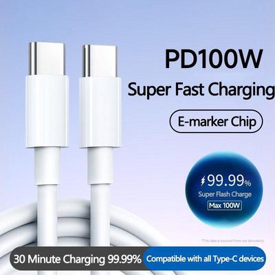 Kabel USB typu C do USB C PD 3.1 100 W 5 A szybki kabel ładujący USBC 1 M/2 M/3 M do laptopa MacBook Pro