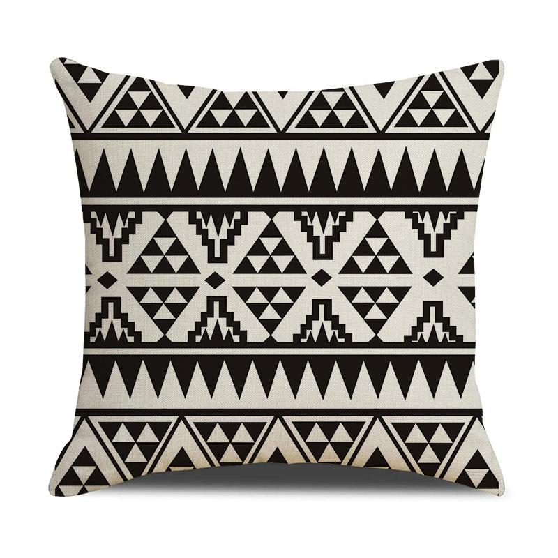 New Black and White Letter Pillowcase Office Sofa Living Room Decoration Linen Cushion
