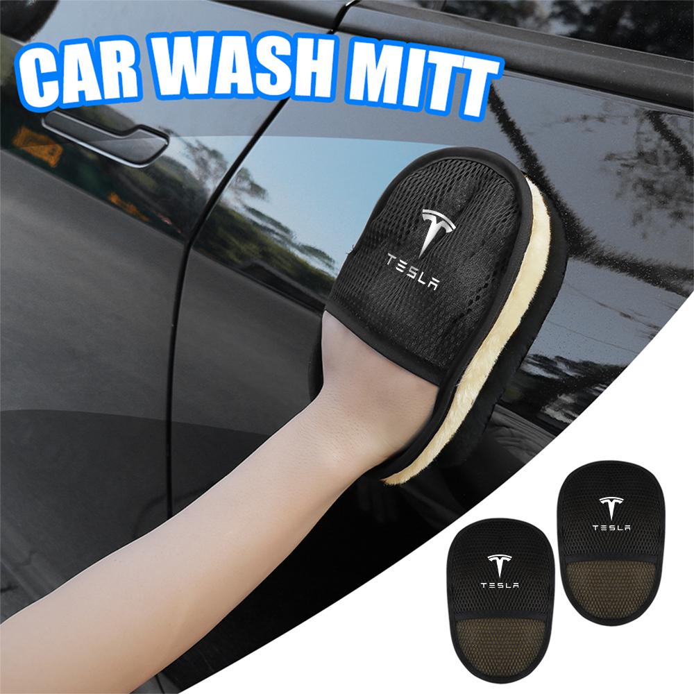 BFNWZ1 1pcs Car Styling Car Washing Gloves Cleaning Auto Cleaning Tool for Tesla Model Y Juniper Model 3 Highland Coil Mod WYE SpaceX