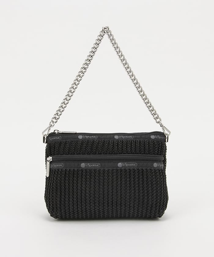 Offisiell Skulderveske CHAIN CROCHET Svart Heklet [LeSportsac] CLUTCH/1368 Dame