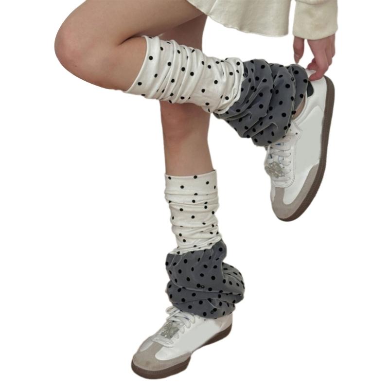 Акриловые гетры Вдохновленные горошек Зимний незаменимый аксессуар Для модных образов белый