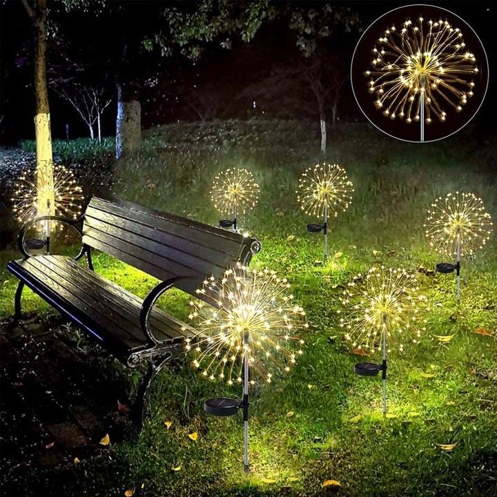 Solar Garden Lamp, Dandelion, Firework, . For The Garden, Christmas