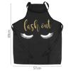 Polyster Cotton Lash Extension Apron Printed Nail Art Apron Reusable Eyelash Apron  Women Girls