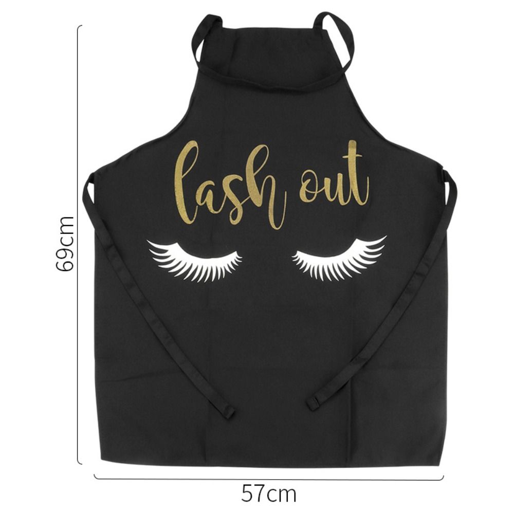 Polyster Cotton Lash Extension Apron Printed Nail Art Apron Reusable Eyelash Apron  Women Girls