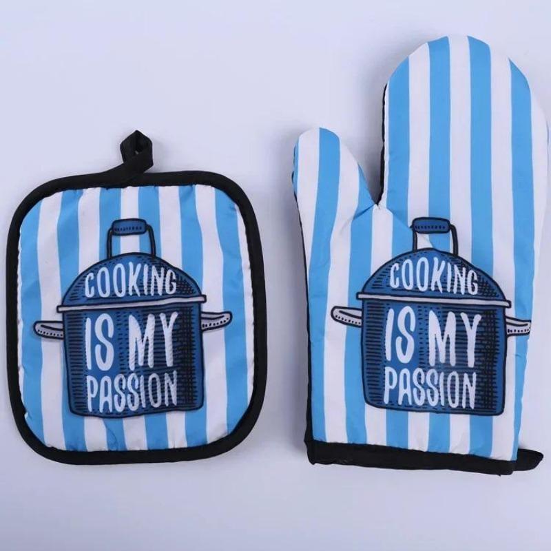 Kjøkken Bake Matlaging Tilbehør Trykk Grytevott Hanske Pad Vaskbar Mikrobølgeovn Pizza Anti-Varm Isolasjonsmatte Kjøkkendekor