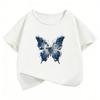 Graphic Vintage Butterfly Tshirt Funny Retro Kids Childrens Boys Girls Casual Top Tee Summer Spring T Shirts