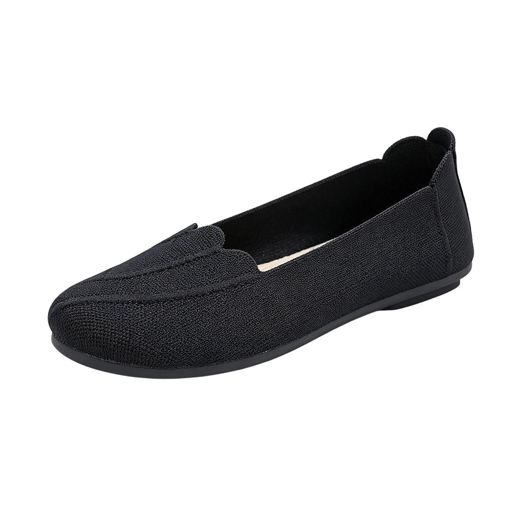 Women's Knit Mesh Breathable Low-Cut Casual Flats for Everyday Wear