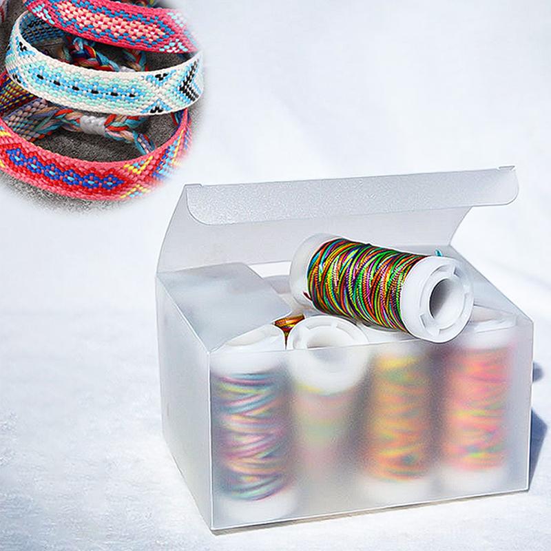

0,4 мм плетеная нить DIY веревка для браслета и ожерелья красочный градиент аксессуары для рукоделия поставки