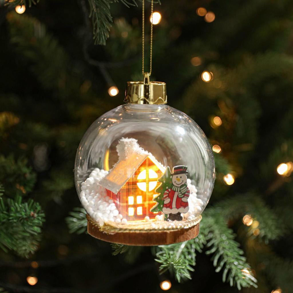 Christmas Decorations Balls Holiday Ball Decor With LED Light Baubles Ornaments For Indoor Winter Holiday Party Home Christmas