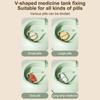 3-in-1 Pill Cutter Box Stainless Steel Dust-proof Medicine Cutter Portable Compact Pill Grinder Vitamin Splitting