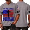 Men's V Neck Short Sleeve Sports T Shirt Casual Athletic Jersey with Independence Day Patriotic Print America 250 Freedom Graphic Tee