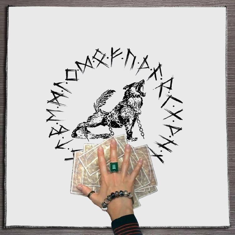 Mystisches Symbol Astrologie Tischdecke Altartuch Quadrat Divinationen Kartentischdecke Hexerei Decktuch