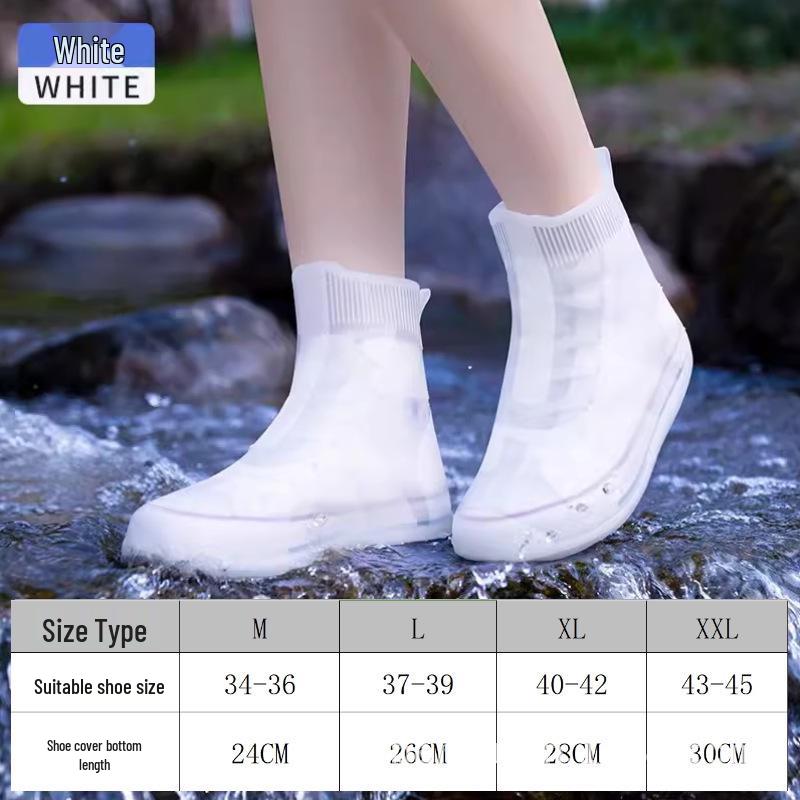 Unisex Waterproof Non-Slip Silicone Rain Boots - Durable, Thickened, and Wear-Resistant for Rainy Days