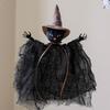 Black Kitten Witch Ornaments Party Cloth Hanging Decorations For Porch Mantel Garden Shelf Decoration