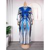 Plus Size Women's Fashion New Striped Waist Dress